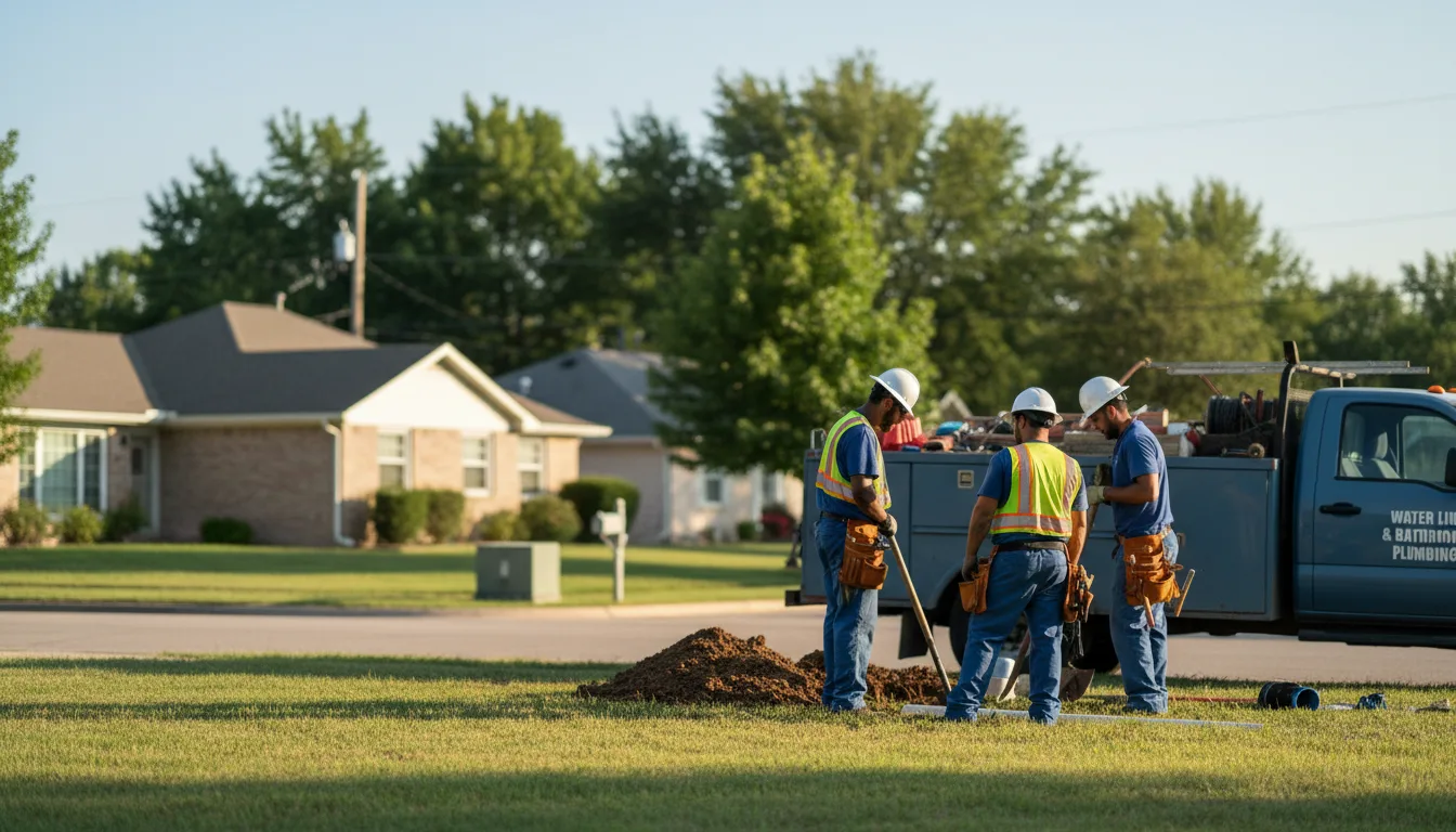 Residential water line and bathroom plumbing service in White Plains, KY